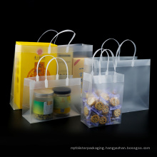 Printed Takeaway Folding Rectangle Custom Transparent Recycled Plastic Tote Bag